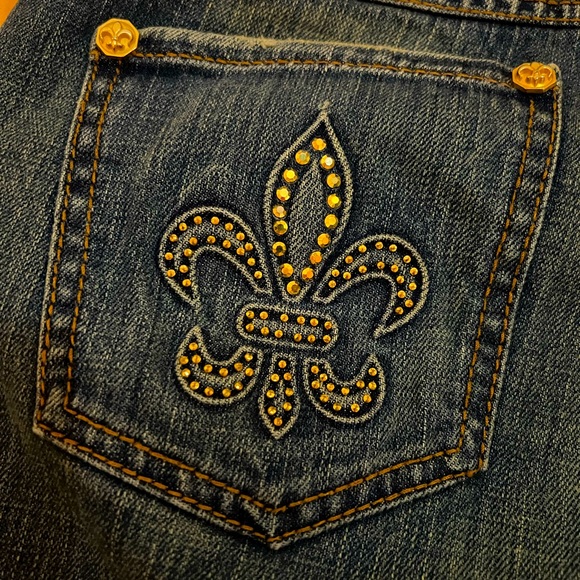 FAITH CONNEXION. Jeans With Fleur De Lis. NWOT. Size 28, No Stretch! - Picture 8 of 12